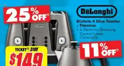 The Good Guys Distinta 4 Slice Toaster - Titanium offer