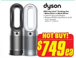 The Good Guys HP07 Hot+Cool™ Purifying Fan -White/Silver or Black/Nickel offer