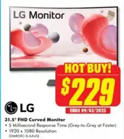 The Good Guys 31.5" FHD Curved Monitor offer