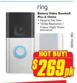 The Good Guys Battery Video Doorbell Plus & Chime offer