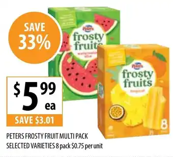 Supabarn Peters frosty fruit multi pack selected varieties offer