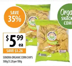 Supabarn Sonora organic corn chips offer