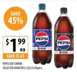 Supabarn Pepsi soft drink selected varieties offer