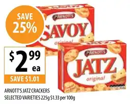 Supabarn Arnott's jatz crackers selected varieties offer