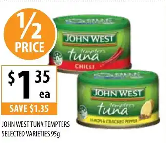 Supabarn John west tuna tempters selected varieties offer