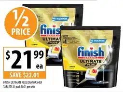 Supabarn Finish ultimate plus dishwasher tablets offer