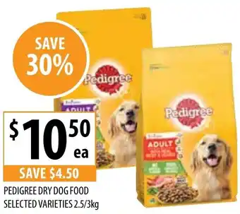 Supabarn Pedigree dry dog food selected varieties offer