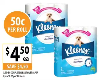 Supabarn Kleenex complete clean toilet paper offer