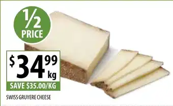 Supabarn Swiss gruyere cheese offer