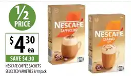 Supabarn NESCAFE COFFEE SACHETS SELECTED VARIETIES offer