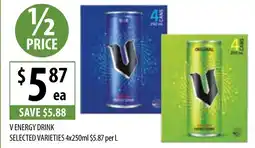 Supabarn V energy drink selected varieties offer