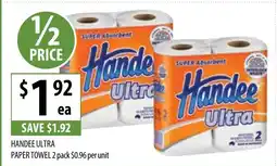 Supabarn Handee ultra paper towel 2 pack offer