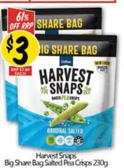 NQR Harvest Snaps Big Share Bag Salted Pea Crisps offer