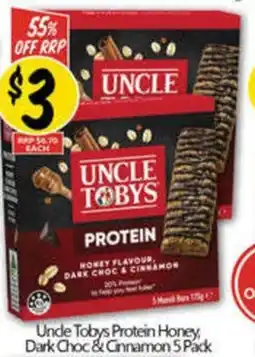 NQR Unde Tobys Protein Honey, Dark Choc & Ginnamon offer