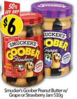 NQR Smucker's Goober Peanut Butter w/ Grape or Strawberry Jam offer