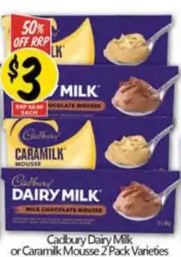 NQR Cadbury Dairy Milk Caramilk Mousse Varieties offer