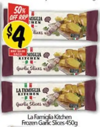 NQR La Famiglia Kitchen Frozen Garlic Slices offer