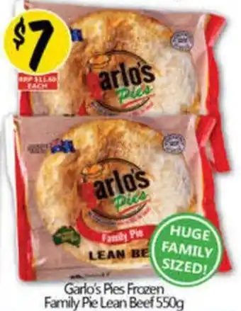 NQR Garlo's Pies Frozen Family Pie Lean Beef offer