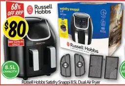 NQR Russell Hobbs Satisfry Snappi Dual Air Fryer offer