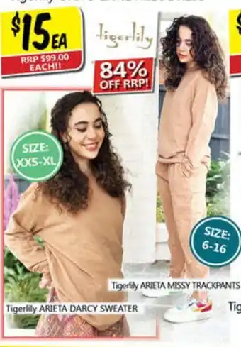 NQR Tigerlily ARIETA DARCY SWEATER offer