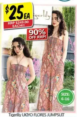 NQR Tigerlily UKIYO FLORES JUMPSUIT offer