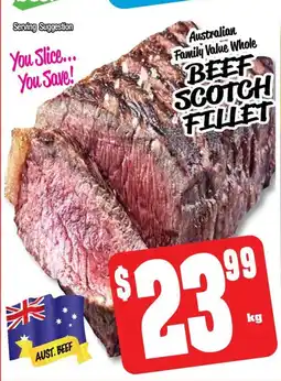 Farmer Jack's Beef scotch fillet offer