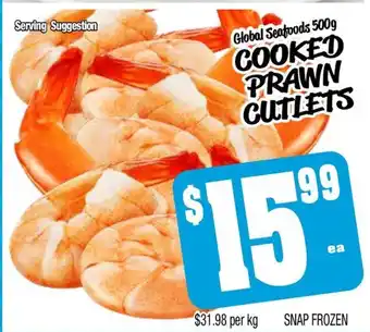 Farmer Jack's Cooked prawn cutlets offer