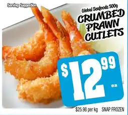 Farmer Jack's Crumbed prawn cutlets offer