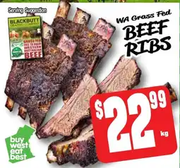 Farmer Jack's Beef ribs offer