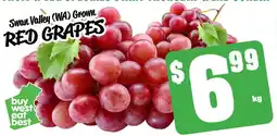 Farmer Jack's Red grapes offer