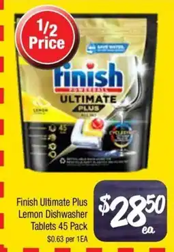 Farmer Jack's Finish Ultimate Plus Lemon Dishwasher Tablets offer