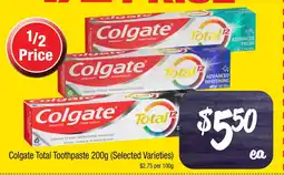 Farmer Jack's Colgate Total Toothpaste offer