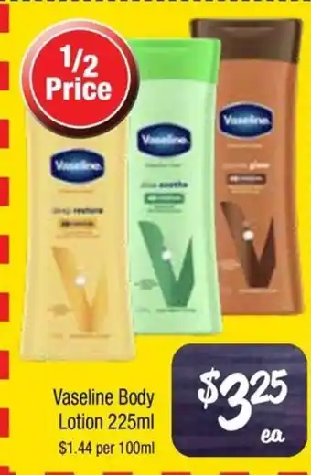 Farmer Jack's Vaseline Body Lotion offer