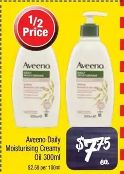 Farmer Jack's Aveeno Daily Moisturising Creamy Oil offer