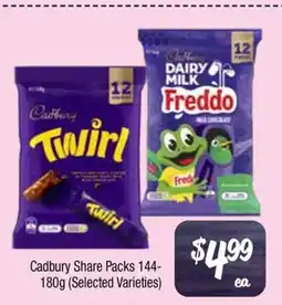 Farmer Jack's Cadbury Share Packs offer