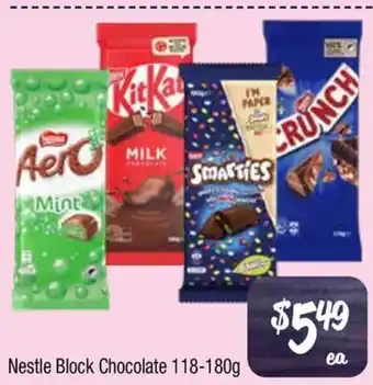 Farmer Jack's Nestle Block Chocolate offer