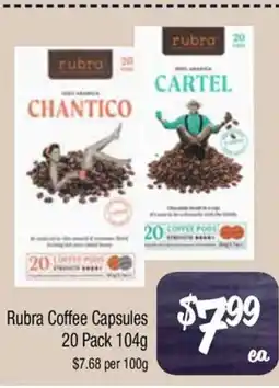 Farmer Jack's Rubra Coffee Capsules offer