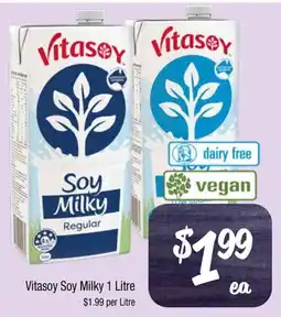 Farmer Jack's Vitasoy Soy Milky 1 Litre offer