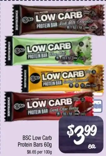 Farmer Jack's BSC Low Carb Protein Bars offer