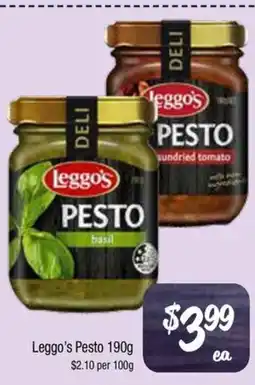 Farmer Jack's Leggo's Pesto offer