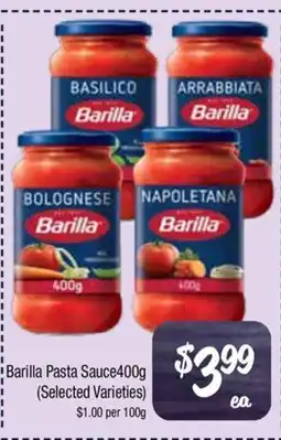 Farmer Jack's Barilla Pasta Sauce offer