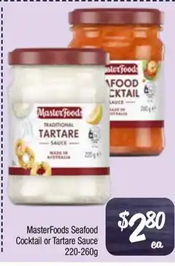 Farmer Jack's MasterFoods Seafood Cocktail or Tartare Sauce offer