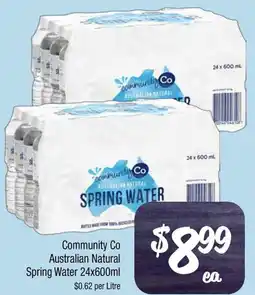 Farmer Jack's Community Co Australian Natural Spring Water offer