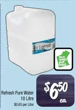 Farmer Jack's Refresh Pure Water offer