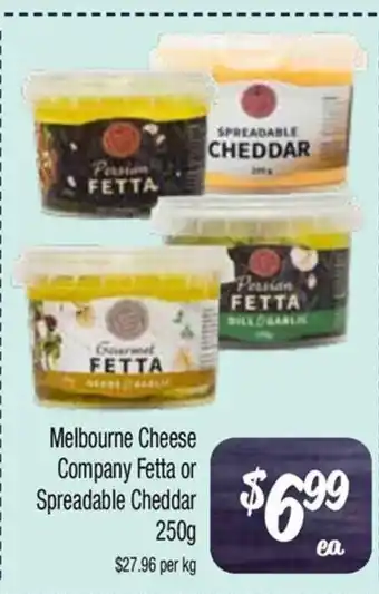 Farmer Jack's Melbourne Cheese Company Fetta or Spreadable Cheddar offer