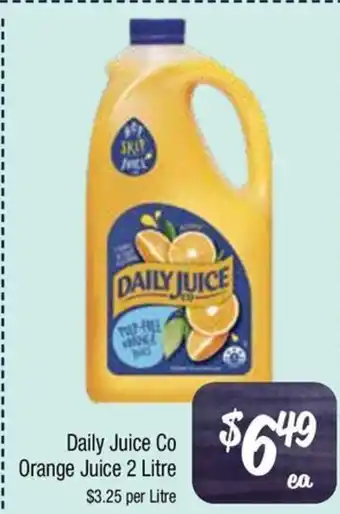 Farmer Jack's Daily Juice Co Orange Juice 2 Litre offer