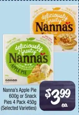 Farmer Jack's Nanna's Apple Pie or Snack Pies offer