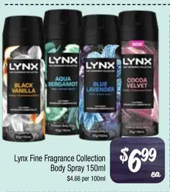 Farmer Jack's Lynx Fine Fragrance Collection Body Spray offer