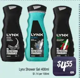 Farmer Jack's Lynx Shower Gel 400ml offer