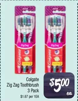 Farmer Jack's Zig Zag Toothbrush 3 Pack offer